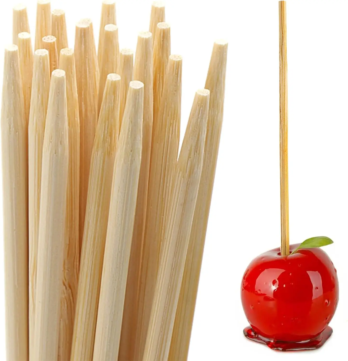 

200pcs Bamboo Skewer Sticks, 5mm x 7in, Strong & Durable, Eco-Friendly, Smooth & Safe, Multi-Use