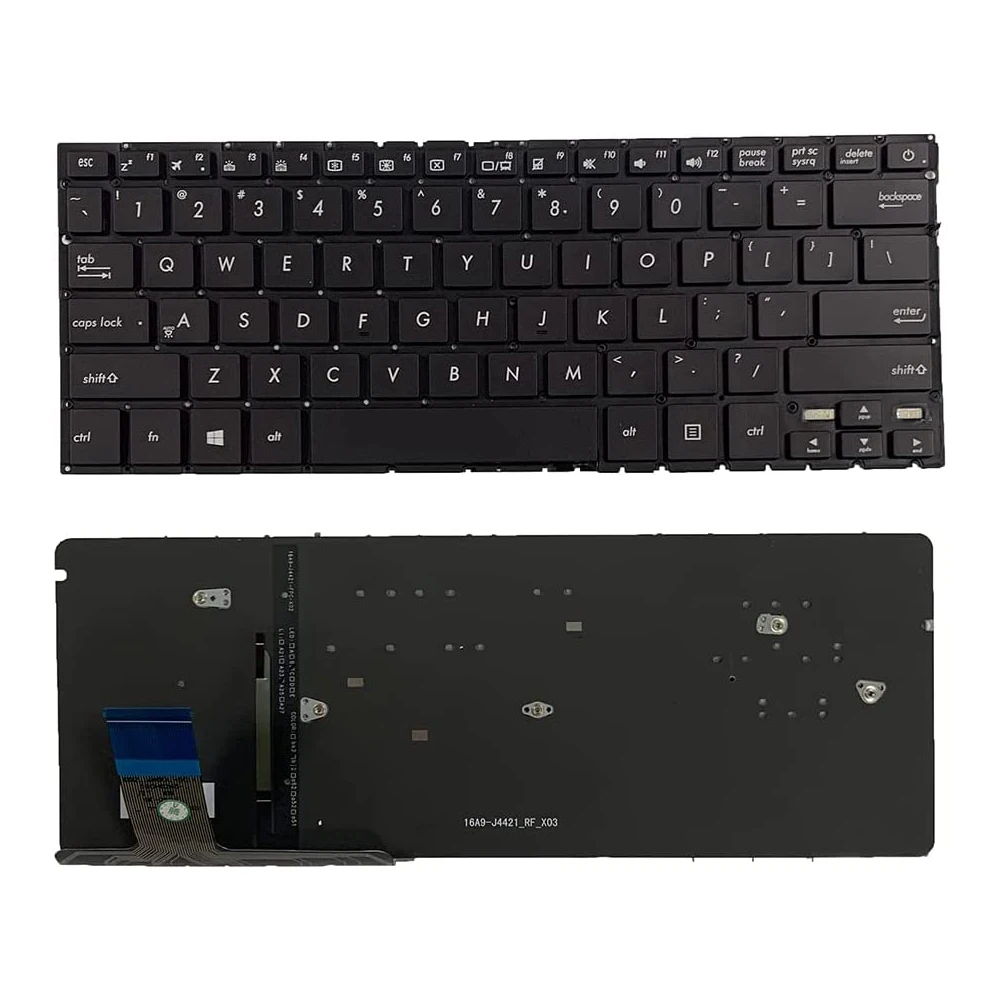 

US English Backlit Laptop Keyboard For Asus UX330 UX330U UX330C UX330CA UX330CAK UX330UA Keyboard With Backlit without frame