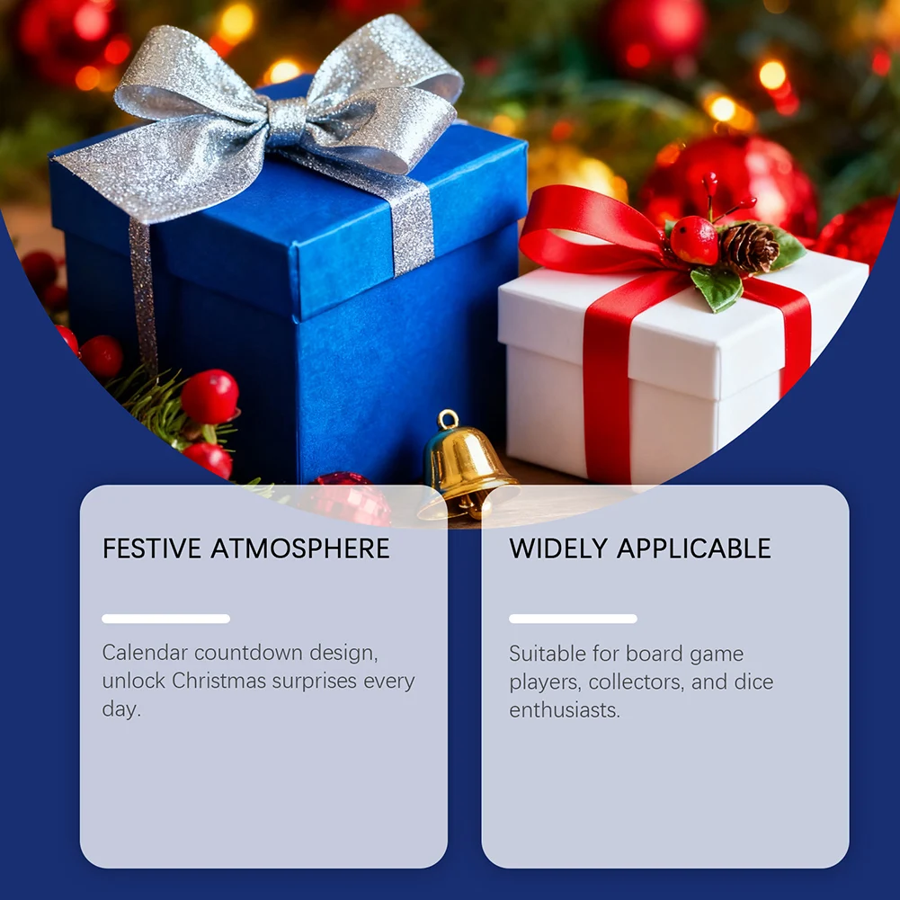 

Коробка для кубиков Xmas Mysterys Откройте уникальную коллекцию многогранных кубиков. Рождественский утренний сюрприз