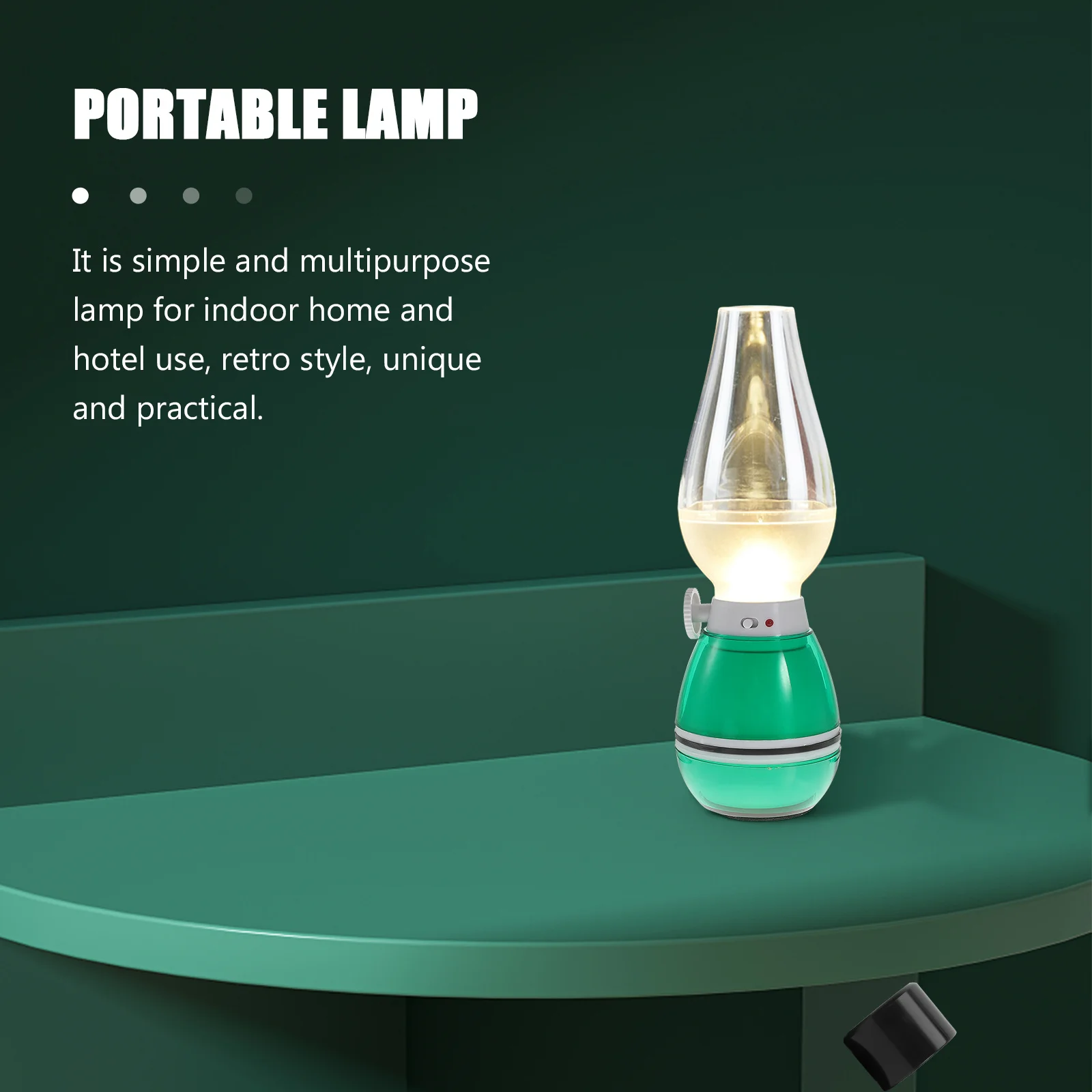 خمر نمط مصباح محمول قابلة للشحن مكتب ضوء الرجعية تصميم ABS مادة الاكريليك المنزل فندق الحدث استخدام الجدول مصباح #2