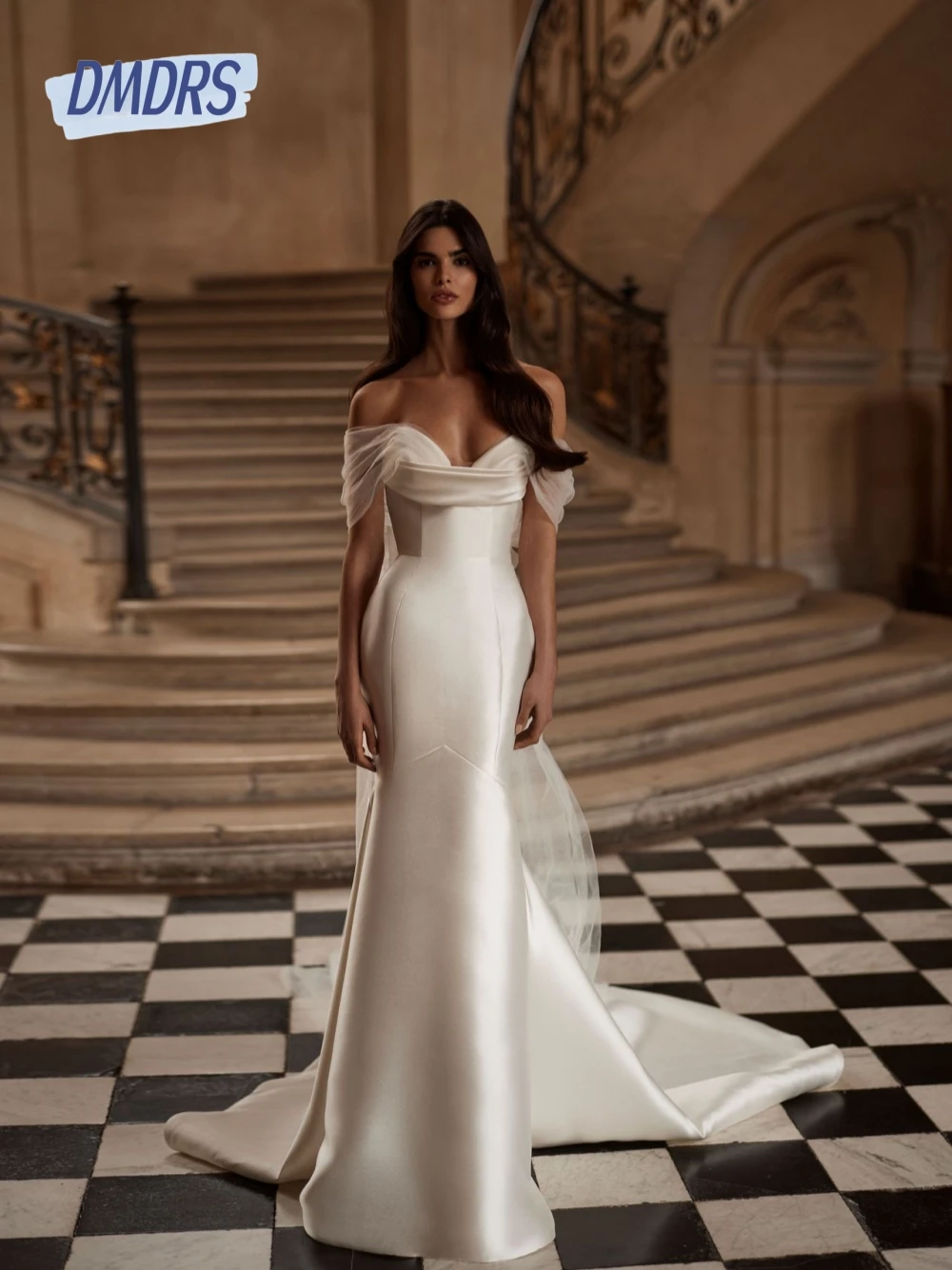 

Gorgeous Ivory Satin Romantic Wedding Dress Classy 3D Flowers Mermaid Bridal Gown Fashionable Customized Women 2025 Bride Wear