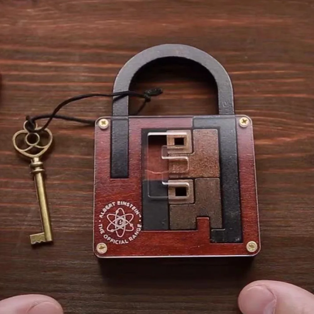 Anspruchsvolles klassisches Brainteaser-Puzzlespiel aus Holz, perfektes IQ-Schloss-Herausforderungsspielzeug, Geschenk für die kognitiven Entwicklung von Kindern