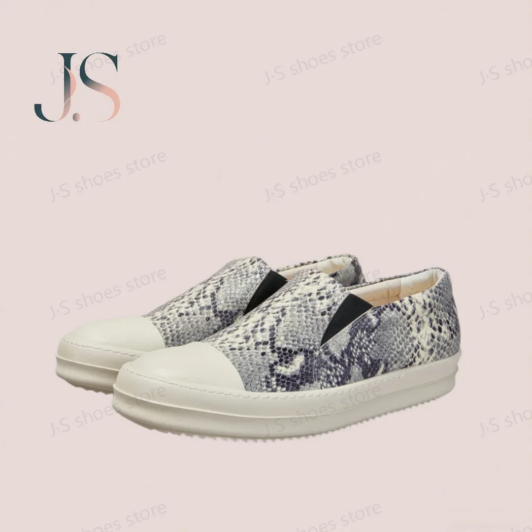 

New Design Ro Sneaker Men Leather Shoes SLIP-ON Casual Sneakers Women Low Top Leather Shoe Flat Luxury Design Scarpe loafers