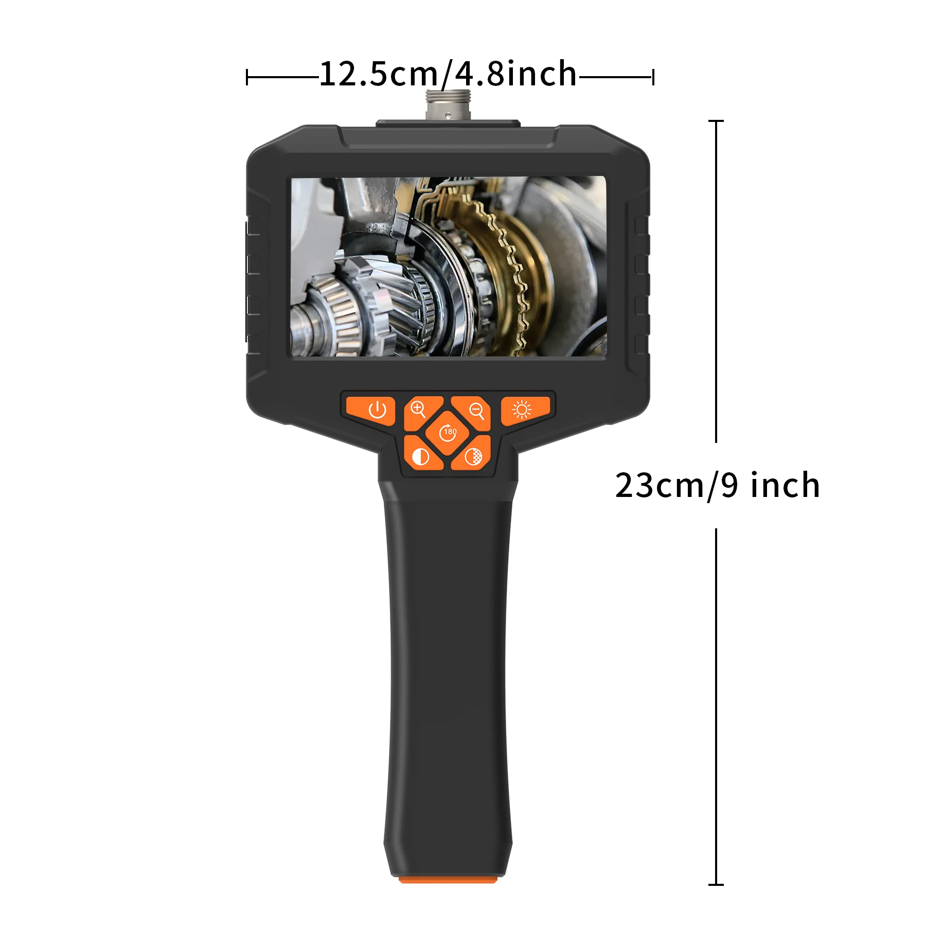 Inspection Endoscope Camera with 8 LED Light, 1080P HD Borescope 4.3" IPS Screen, 16.5Ft Semi-Rigid Cord for Sewer Drain Pipe
