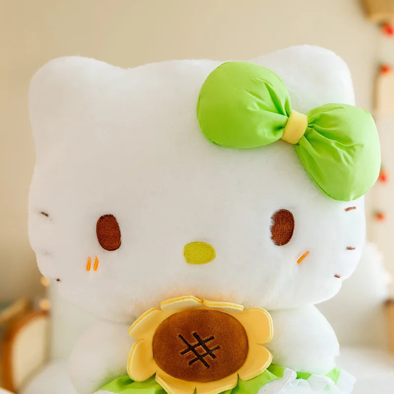 

Sanrio Kawaii Kt Plush Toy Hello Kitty Sunflower Stuffed Doll Cat Plushie Birthday Gift for Kids Machine Stuffed Animal Factory