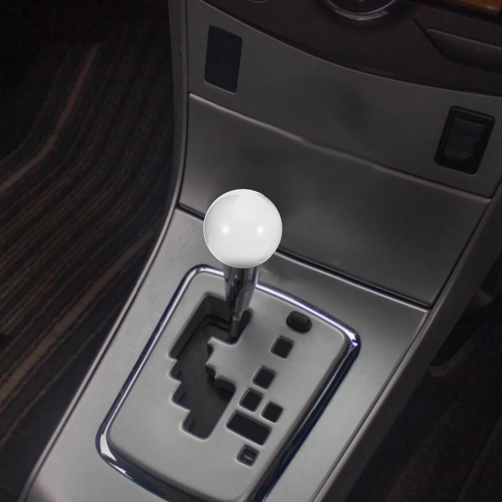 

Universal Carbon Fiber Shift Knob Spherical Manual Gear Shifter Durable Metal Sturdy Exquisite Comfortable Grip Easy Install