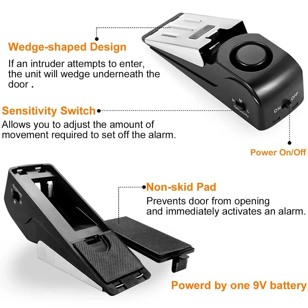 Imagem -03 - Smart Wireless Door Bell com Botão de Toque Impermeável Bem-vindo Alarme para Viagens Segurança Doméstica 1pc