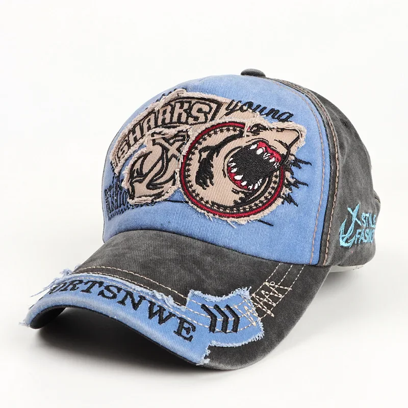 

Denim Baseball Cap Retro Letter Embroidery Adjustable Cotton Design Hip Hop Dad Hat For Men Women Streetwear Sun Hats