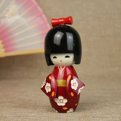 12.5cm big size Japan Kokeshi Girls Wooden Dolls