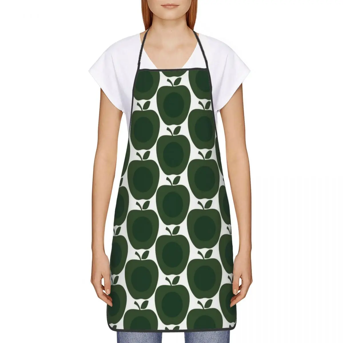 Orla Kiely Abstract Apples Pattern Aprons for Men Women Adult Unisex Kitchen Chef Bib Tablier Cuisine Cooking Baking Painting