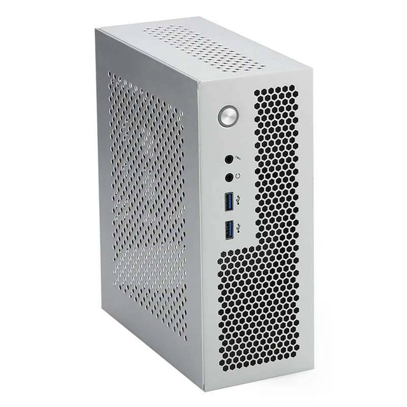 A09 HTPC Computer Case Mini ITX Gaming PC Chassis Desktop Chassis USB3.0 Computer Case Home Computer Case Silver