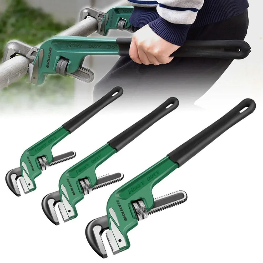 

Регулируемый сверхмощный прямой трубный ключ, плоскогубцы для установки сантехники, универсальный гаечный ключ с большим отверстием, прямой трубный ключ