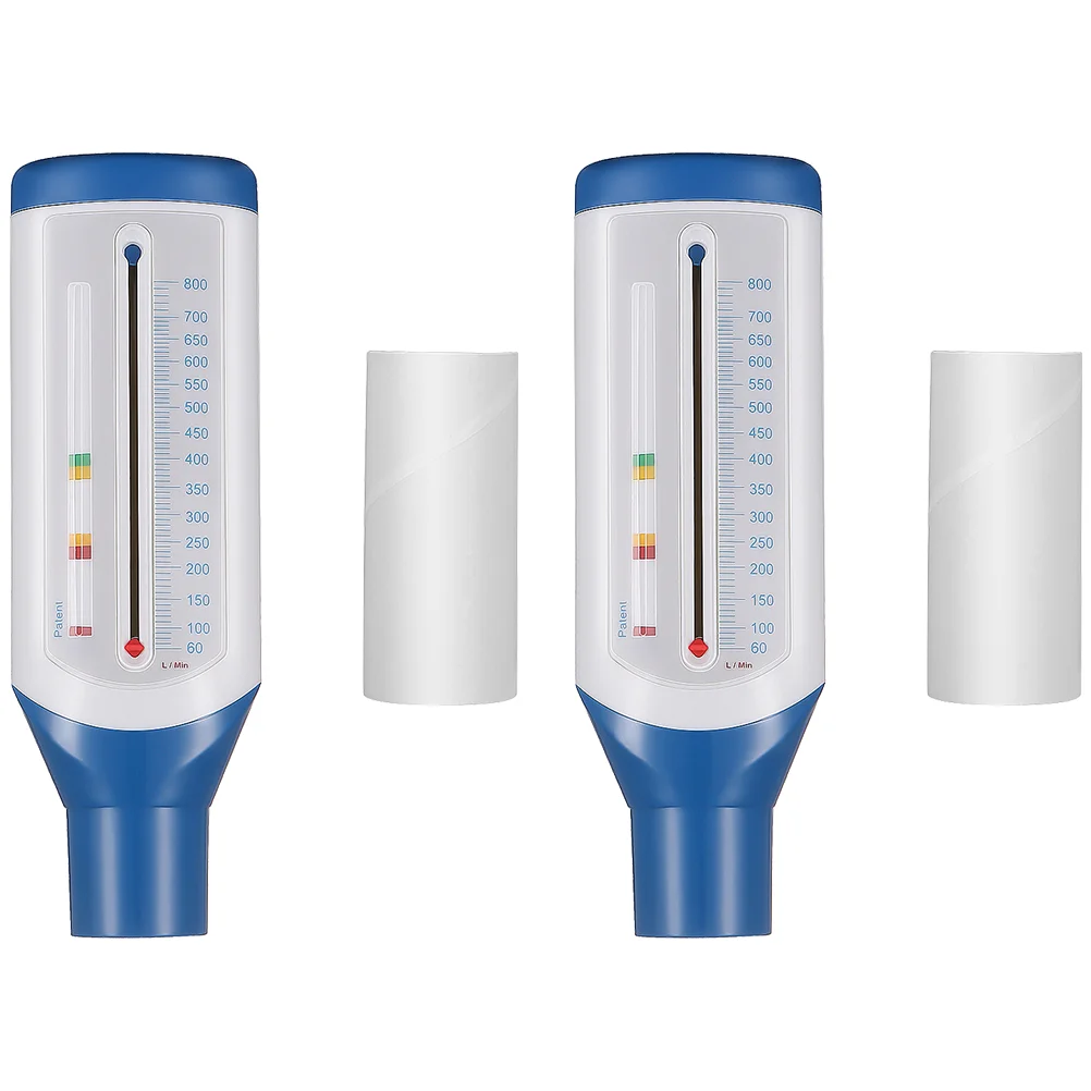 2pcs Lung Performance Meter Adults Breath Measurement System Lung Performance Measuring Equipment Personal Spirometer