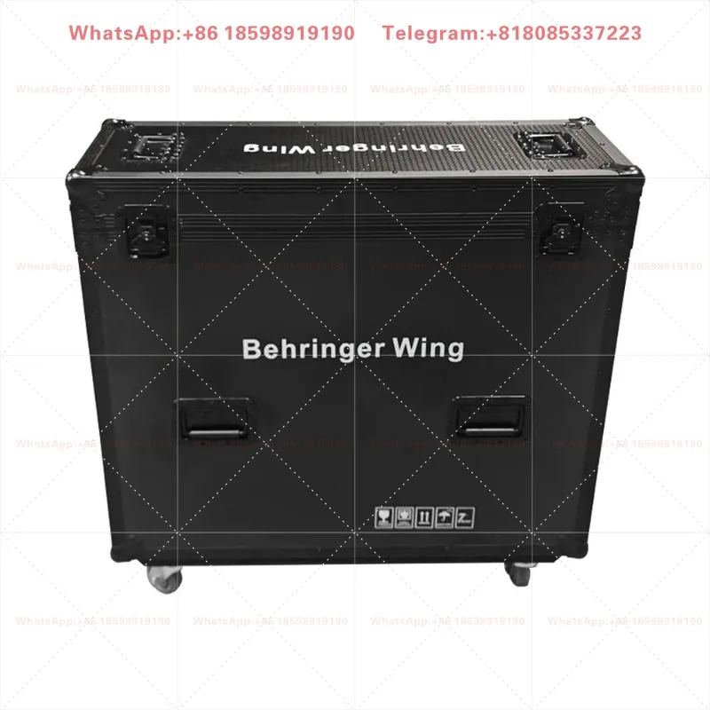 Case de Transporte Behringer Wing Totalmente Preto Personalizado - Case para Mixer Digital com Rodas para Sistema PA e Equipamentos de Palco
