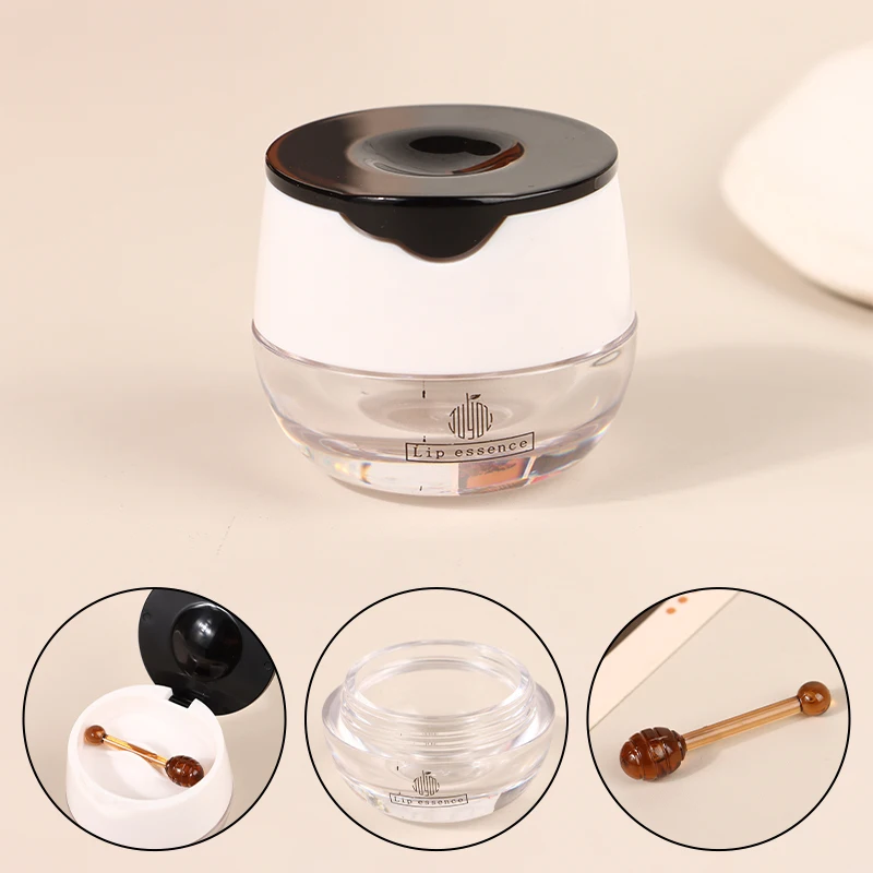 Scatola vuota per maschere per labbra da 6g con pennello riutilizzabile Flip-Top bottiglia per maschera per labbra da viaggio contenitori cosmetici per vasetti di balsamo per le labbra portatili