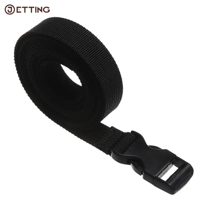 0.5~3M Black Durable Nylon Travel Tied Cargo Tie Down Luggage Lash Belt Strap With Cam Buckle Travel Kits Outdoor Camping Tool