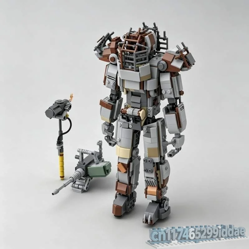 1095PCS Post Apocalyptic Power Armor Suit Robot Model Custom Puzzle DIY Creative Assembly Educational Building Blocks Toy Gifts