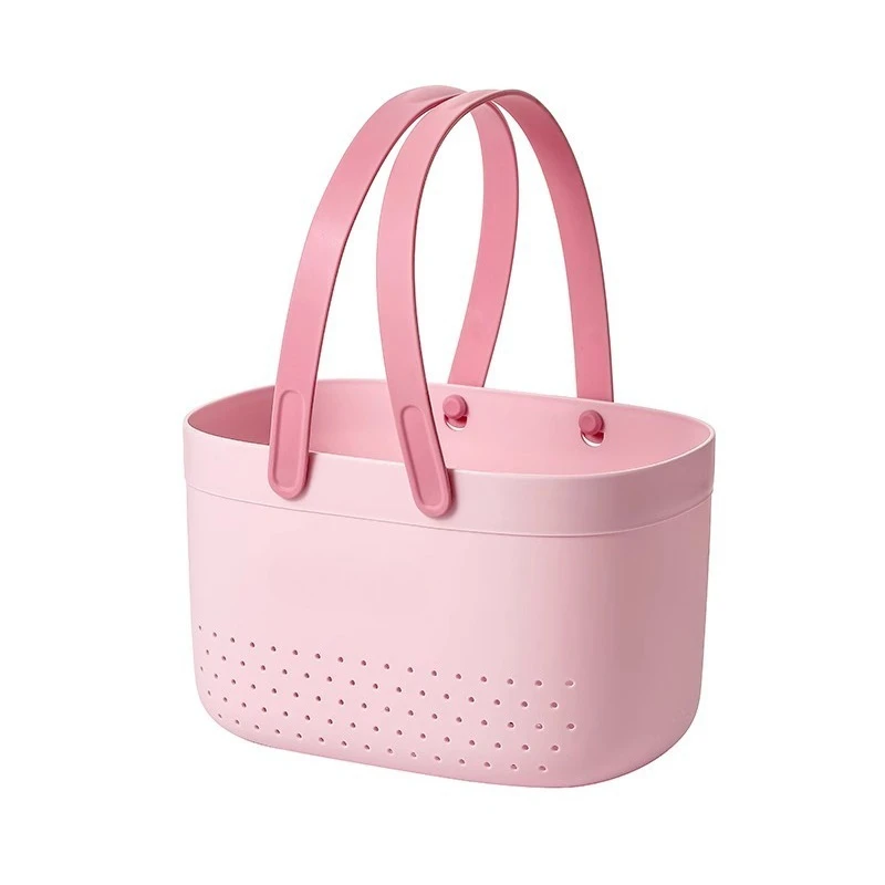 Portable Shower Caddy Basket with Drainage Holes, Large Capacity Bathroom Organizer for Dorm, Gym, Travel