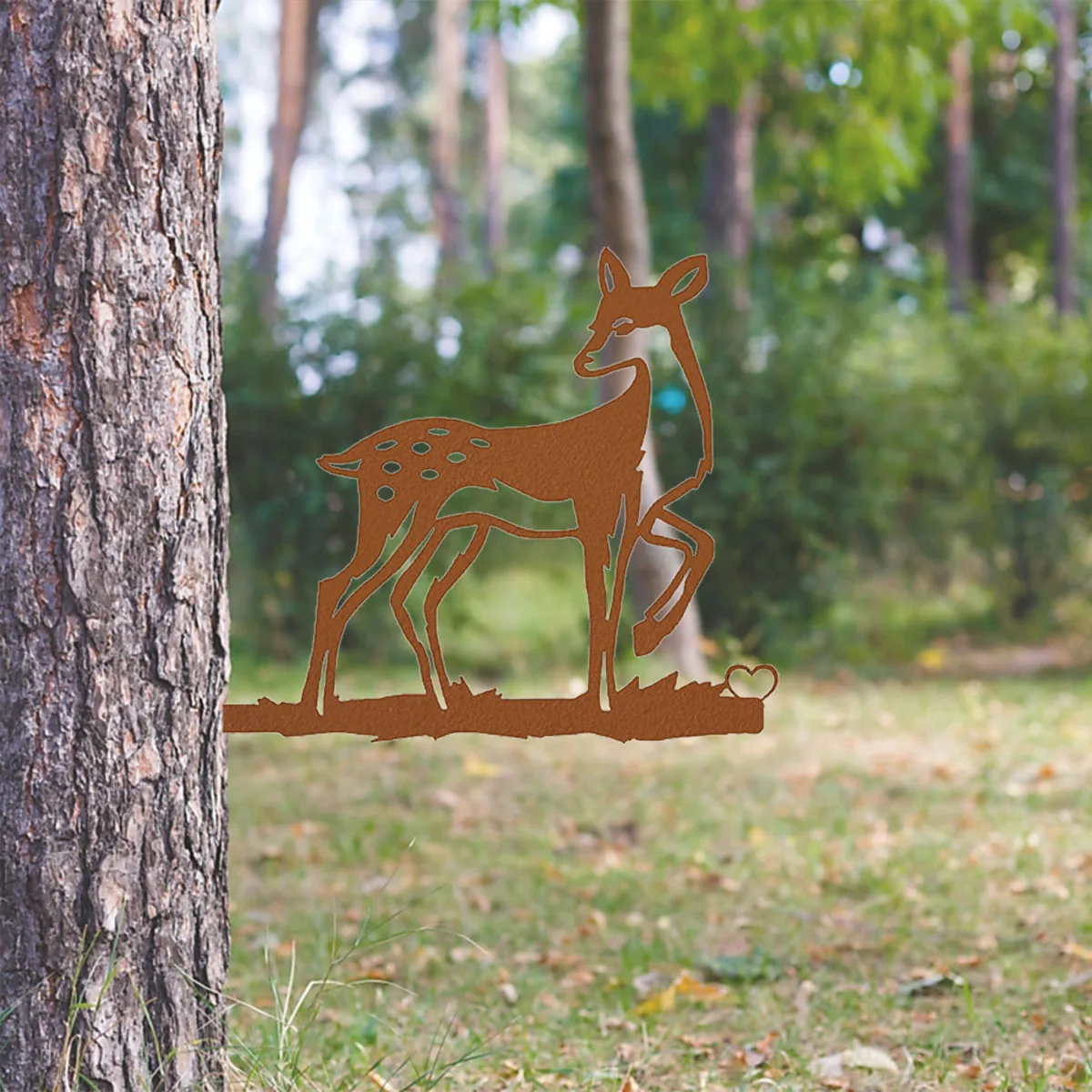 Fascinating Sika Deer Steel Artwork – Intrigue Home and Patio. Intriguing Outdoor Statue Stake. Intriguing Birthday Gift