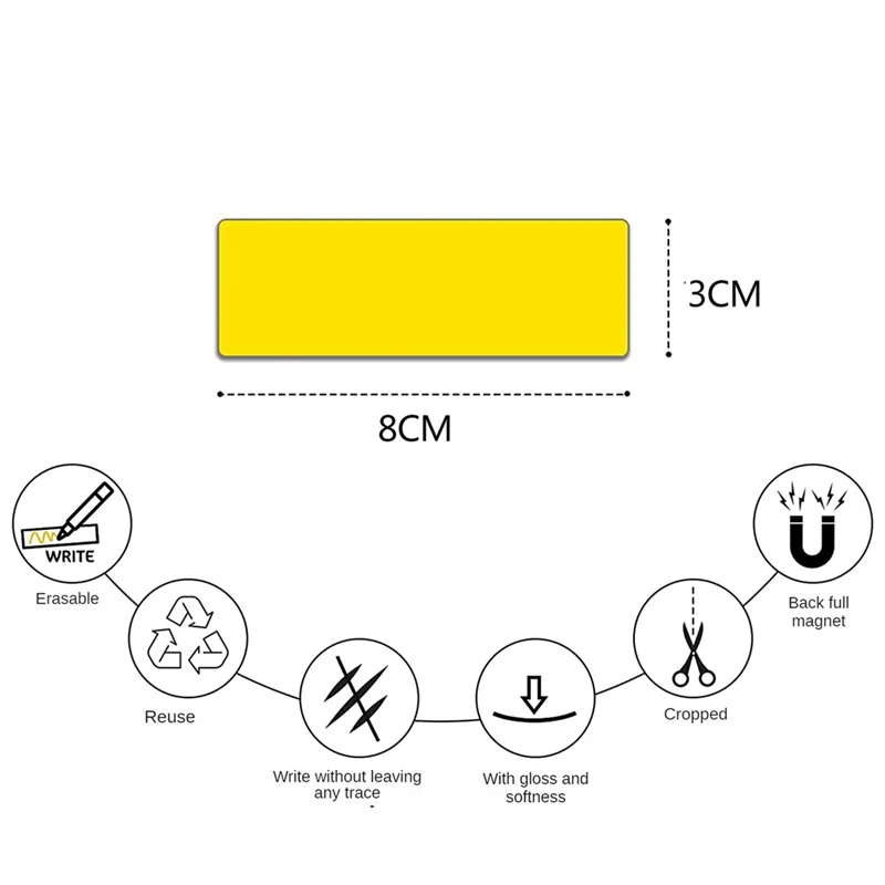 Upgraded 120 Magnetic Dry Erase Labels Reusable Name Tag Labels For Home Office Whiteboard Refrigerators