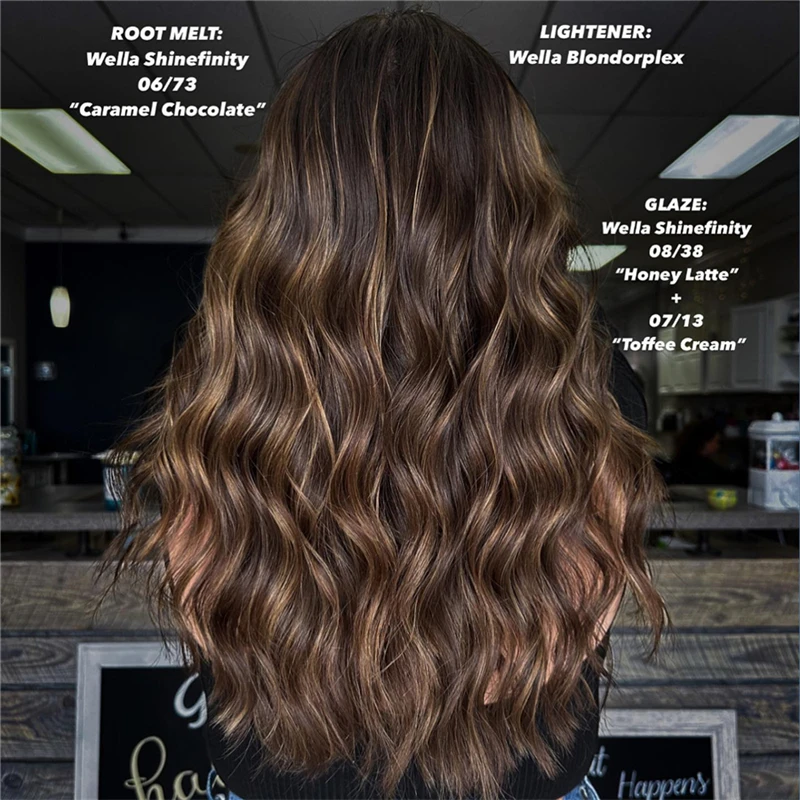Realistic Looking WAter Wave Mixed Wig Brown Honey Blonde Highlight Lace Frontal Wig Heat Resistant Women Gift Wig Daily WEar