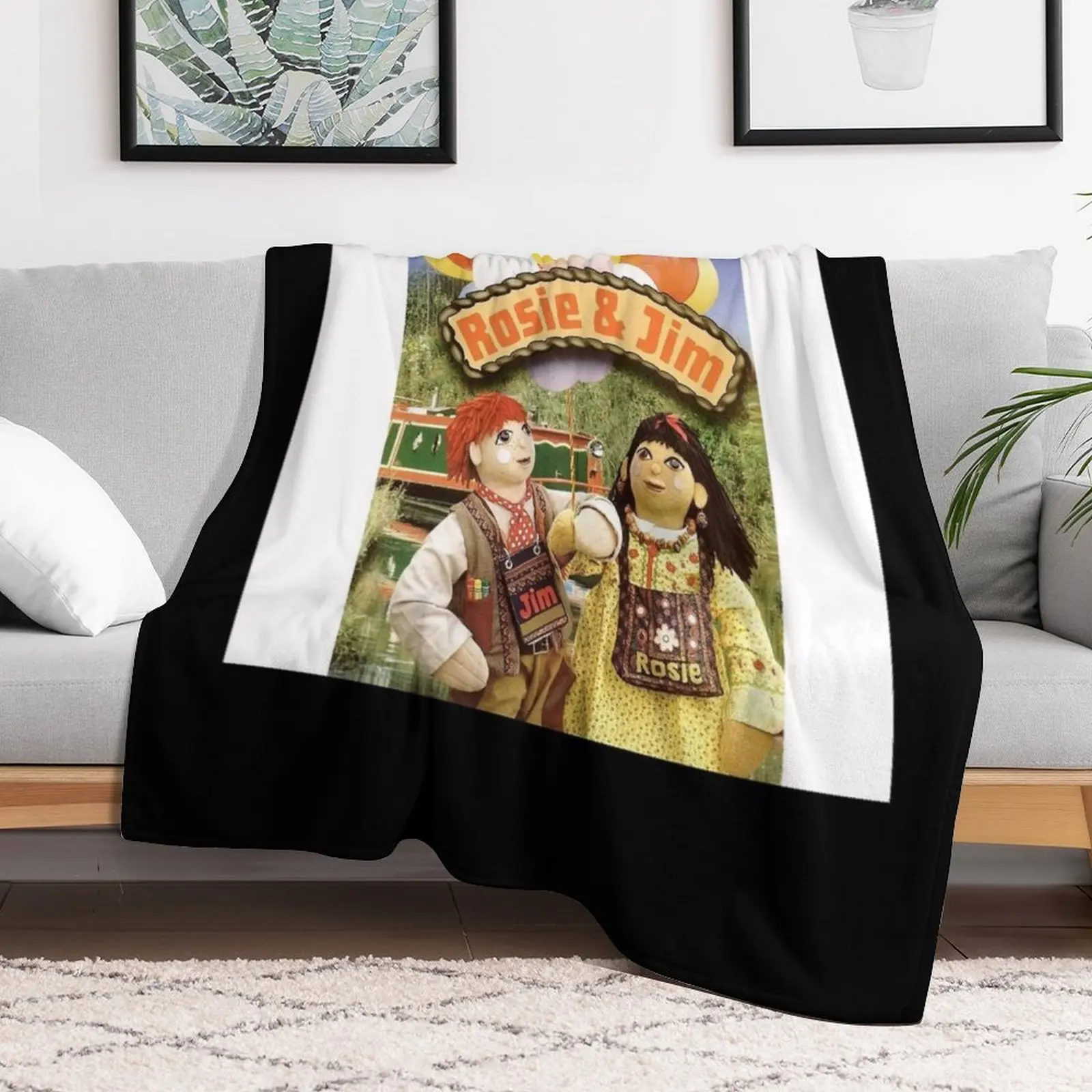 Rosie and jim Chiffon Top Classic Throw Blanket Travel Moving Personalized Gift Sofas Blankets