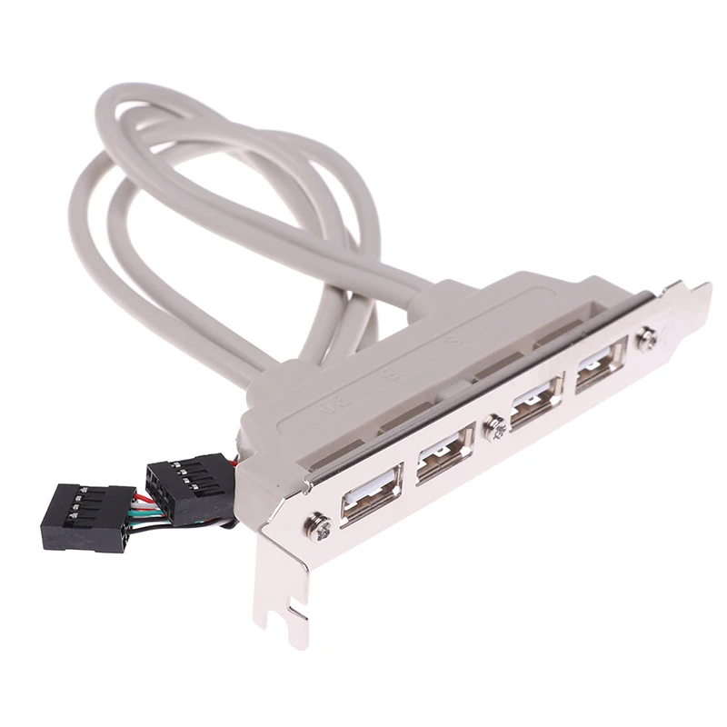 محول أحدث 4 منافذ USB 2.0 إلى 9 دبوس اللوحة الرئيسية رأس قوس تمديد كابل للكمبيوتر اللوحة الخلفية قوس 9Pin