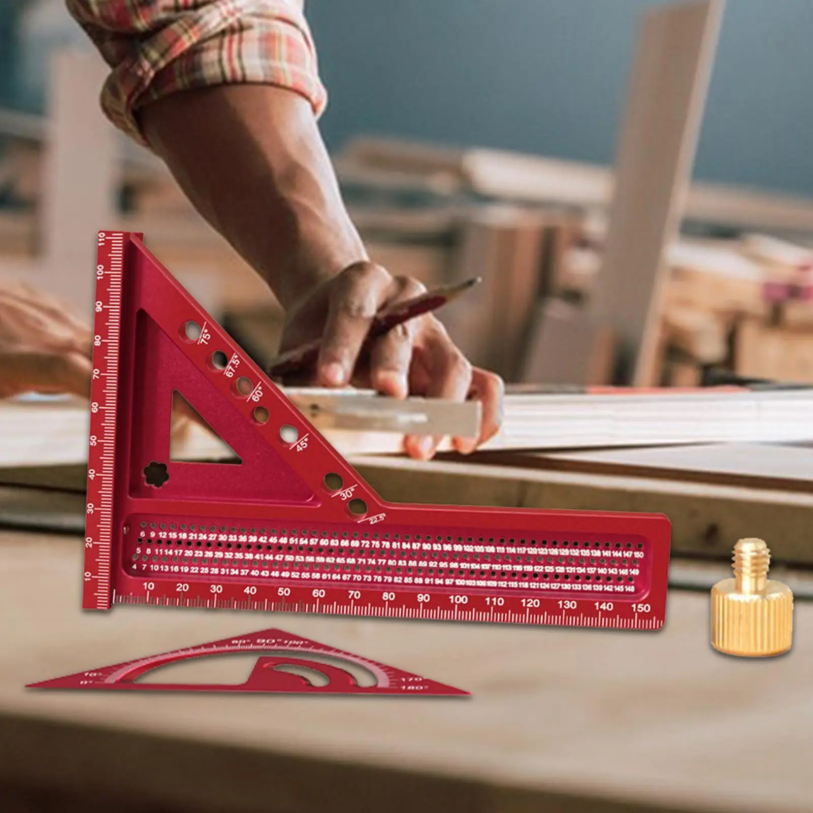 Angle Ruler Hole Scribing Ruler Portable Multi-Angle Square Marking Tool For Carpentry Construction Engineering Drafting