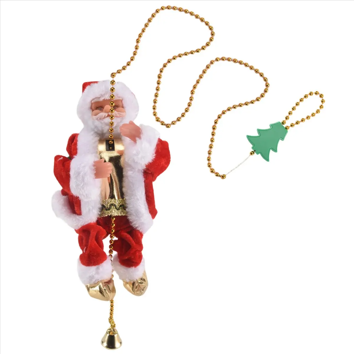 【Today-Only!】Happy New Christmas Decorations Santa Claus Automatic Climbing on Rope for Home Indoor Shop Xmas Gift Wall Window