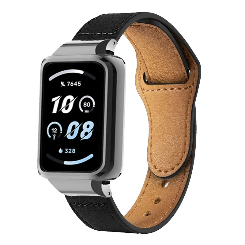 Leather Bracelet for Honor Band 9 Smartband Accessories for Honor band 9 Wrist Strap Belt for honor band 9 Metal Protective Case