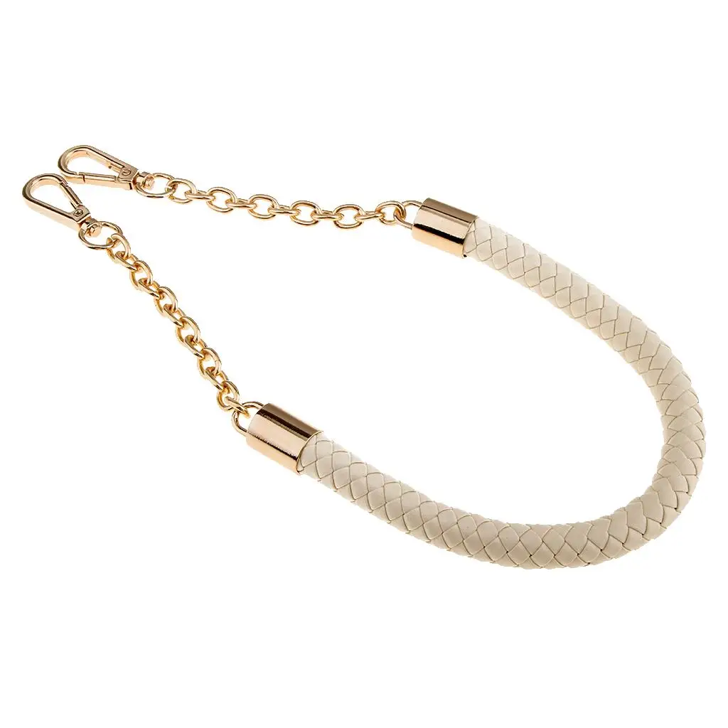 DIY Purse Handle Braided PU Leather Bag Strap Replacement Accessory for Vintage Leather Messenger Bag