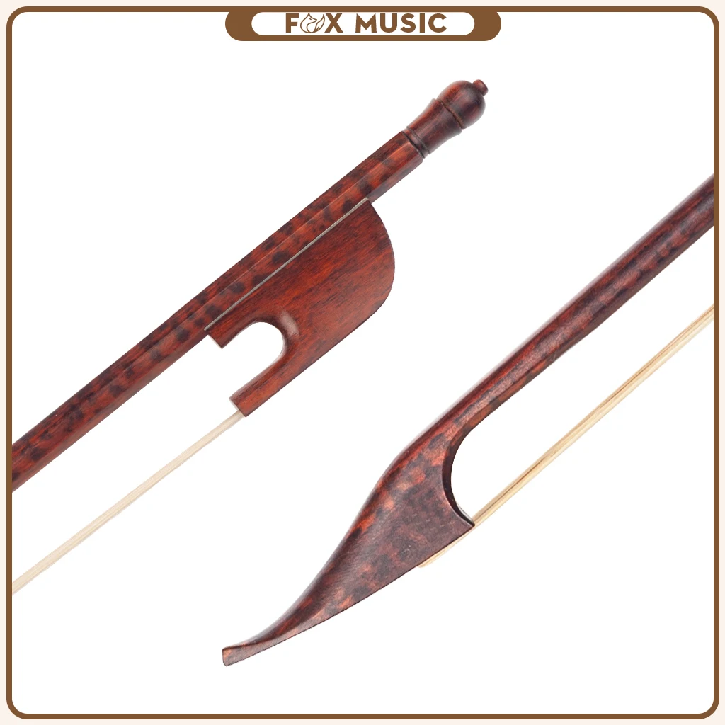 

FOX Professional Viola Bow 16'' Size Snakewood Baroque Style Round Stick Exqusite Pattern Natural Mongolia Horsehair