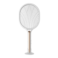 ASWUT-Electric Fly Swatter 2500V Rechargeable Bug Zapper Racket Dual Modes Mosquito Swatter For Indoor, Office, And Backyard Use
