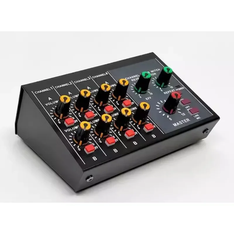 4-10 microphone mixer, instrument multi-channel microphone expander, reverb collection line