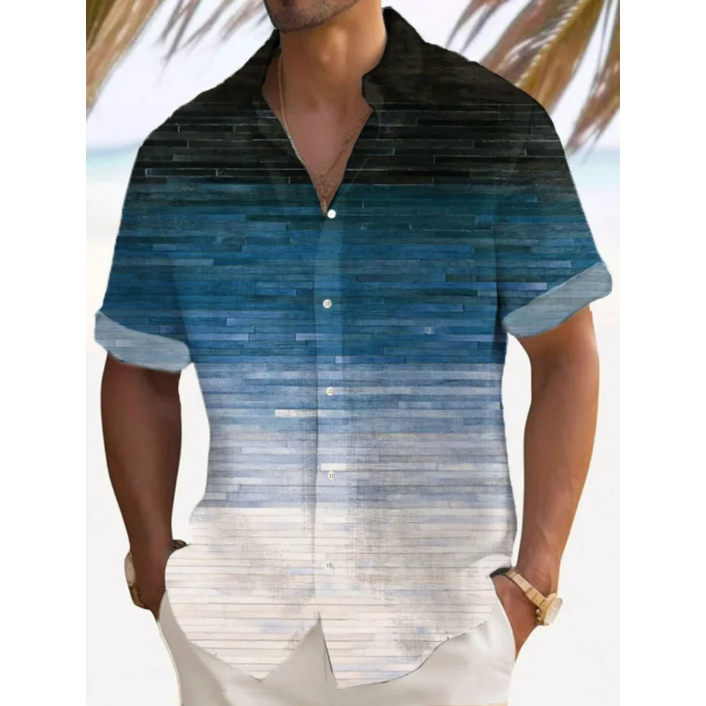 New Men's Shirt Summer Casual Fashion Short Sleeved Shirt For Men Loose Breathable Hawaiian Shirt Man Casual Men's Clothing Top