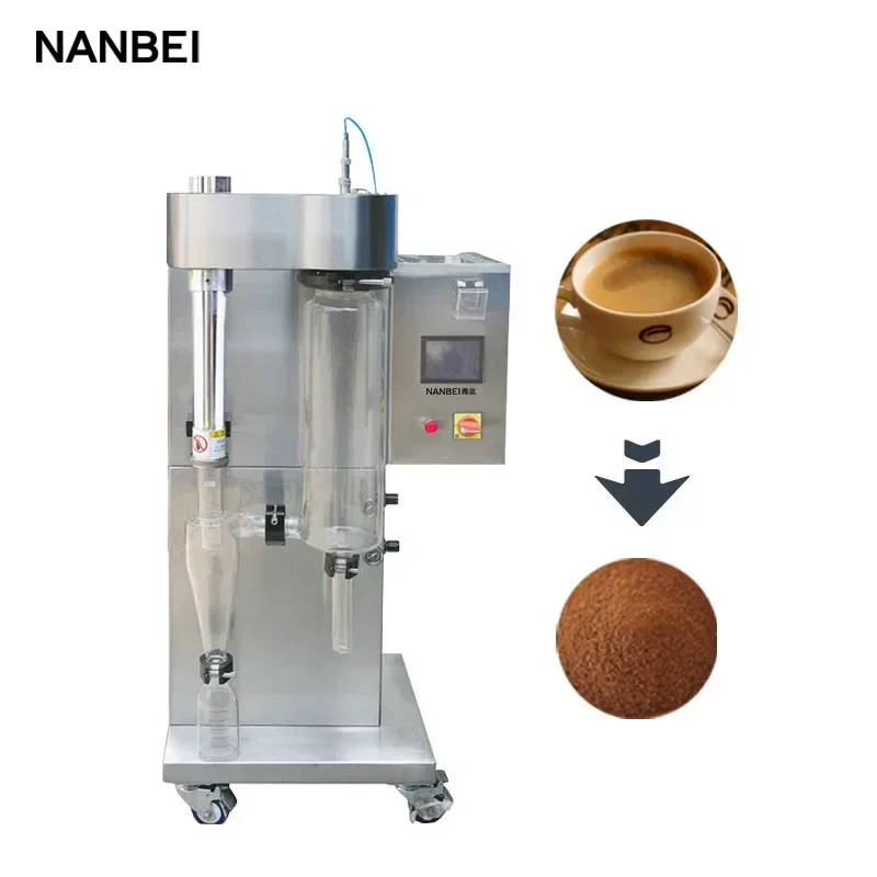 Fully Automatic Vacuum Stainless Steel Scale Atomizer Liquid Instant Coffee Tea Juice Milk Powder Lab Mini Spray Dryer Machine