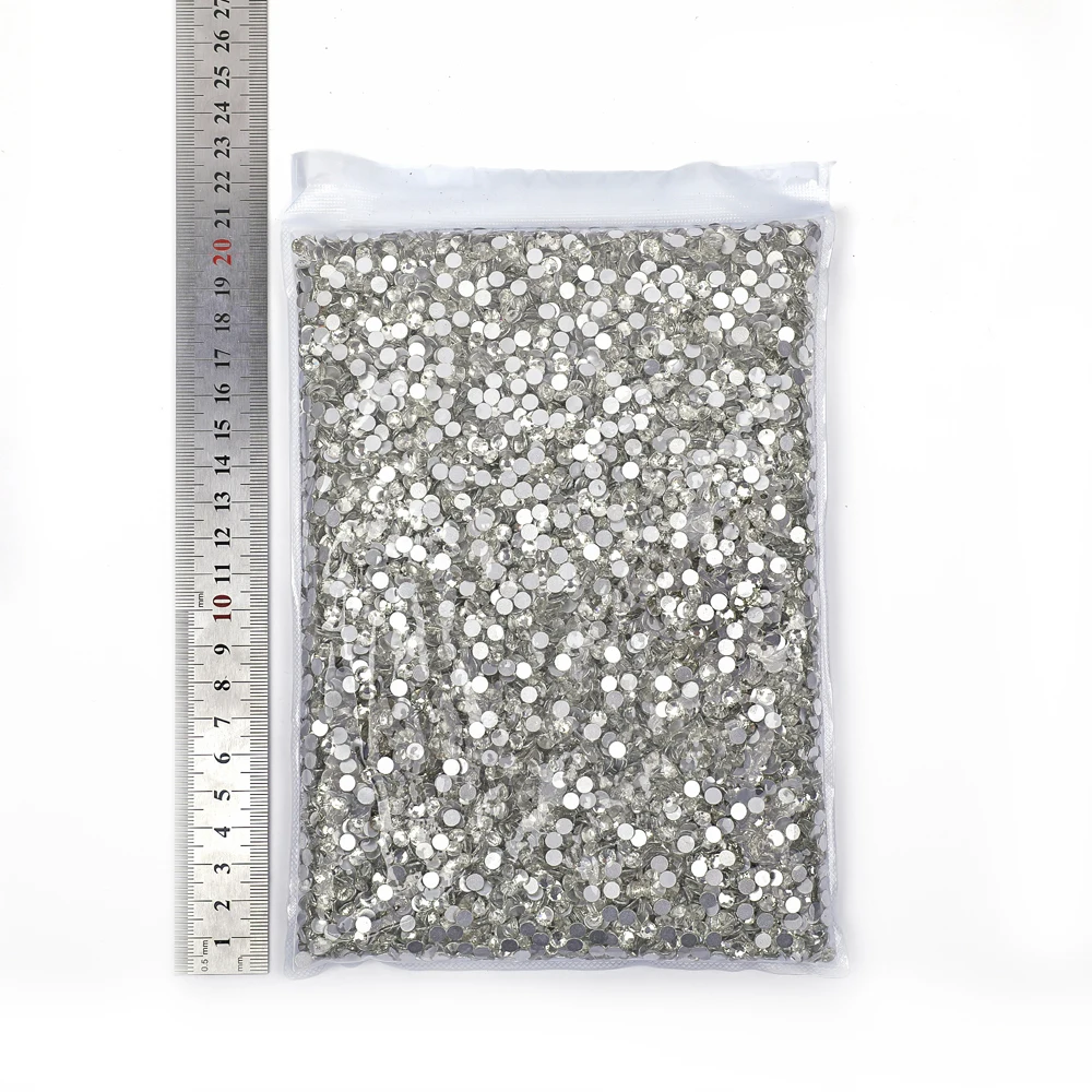 1440Pcs Non Hotfix Rhinestones SS40 Flatback Glitter Crystal in Bulk Package For for DIY Nail Garment Decoration