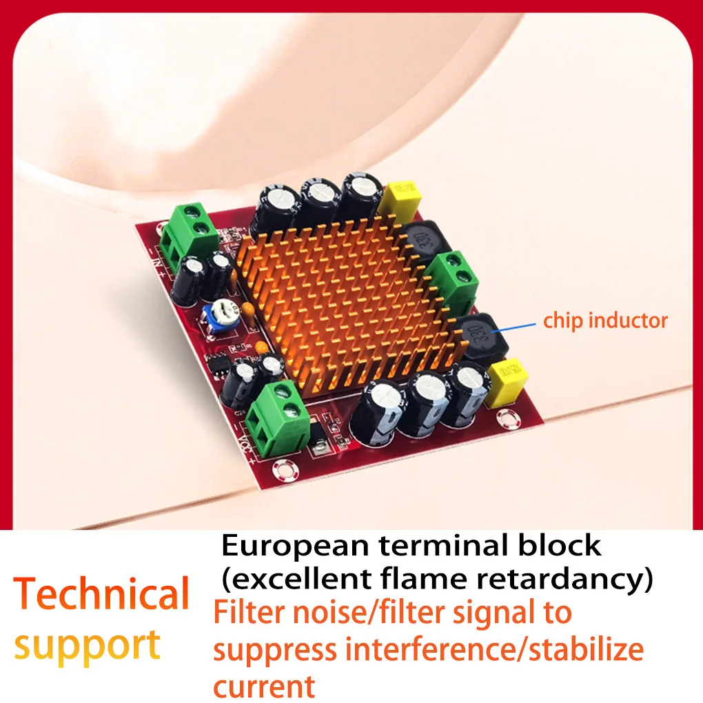 

Power Amplifier Board Replacement DC 12-26V Single Channel AUX Input Speaker Soundbox Amp Module Noise Reduction Circuitboard