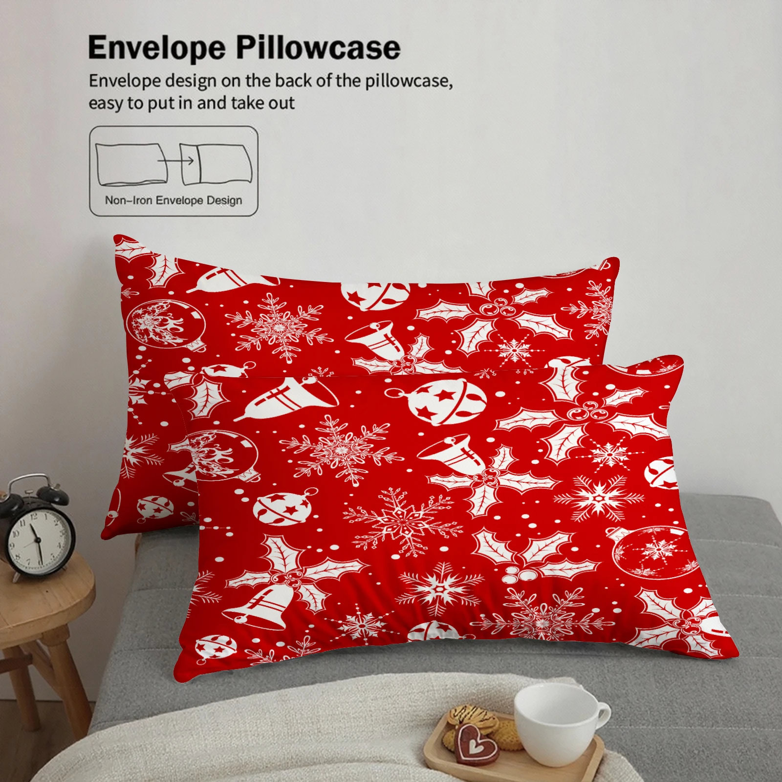 Christmas Bedding Set Soft Duvet Cover Set Quilt Cover With Pillowcase For Bedroom Decor Birthday Gifts Christmas Decorations