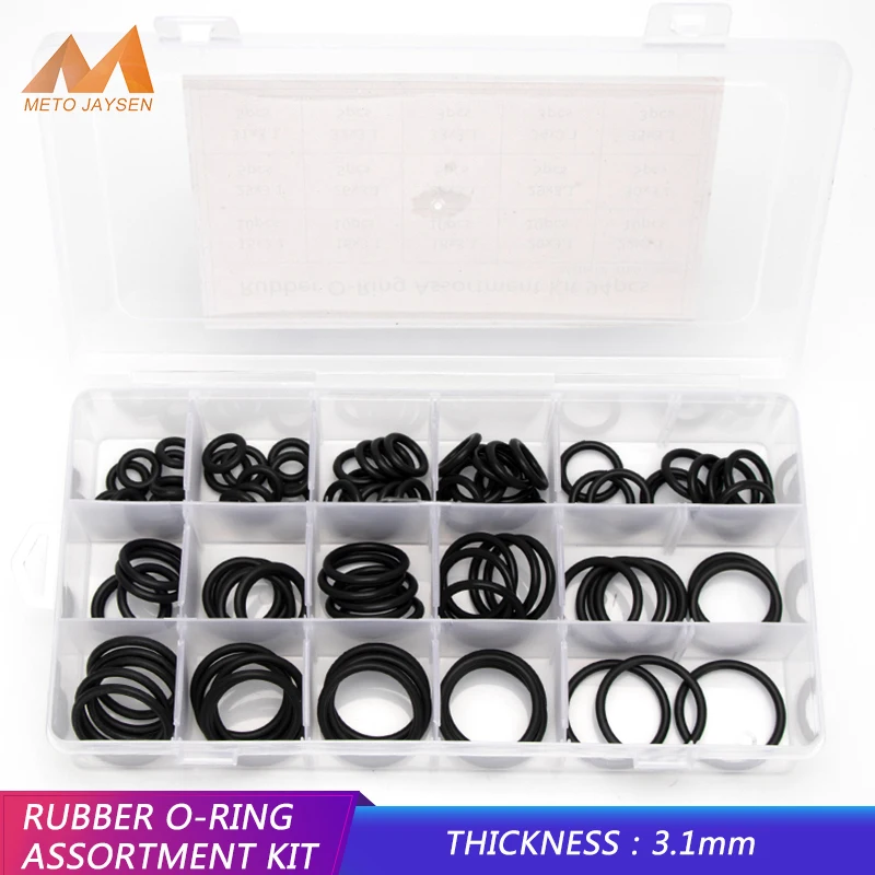 

94PCS NBR Rubber Sealing O-rings High Pressure Seal Gasket Replacements Kit Black 15 Big Sizes OD 15mm-35mm Millimeters CS3.1mm