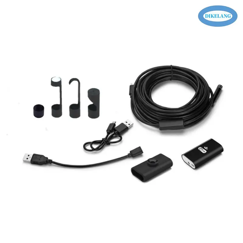 Nova Chegada 1200P Alta Definição 5m Hard Line Telefone Endoscópio para iOS e Wi-Fi com Hardline e Conexão Wi-Fi