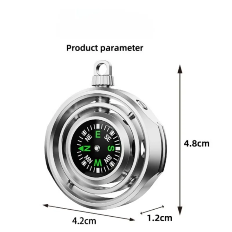 New Compass Fidget Spinner 3D Rotation Decompression Aluminum Alloy Hand Spinner Outdoor EDC Adult Fidget Toys