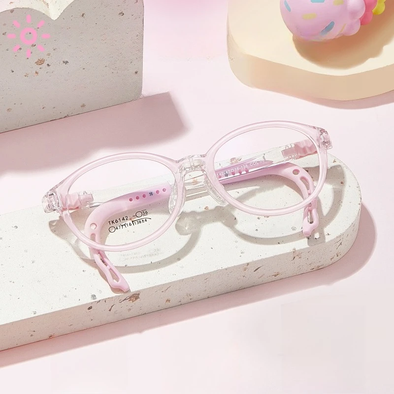 EYORA Healthy Skin-friendly Safe TR90 Glasses for Kid's Anti Blue Light Photochromic Glasses Optical Lenses with Prescription