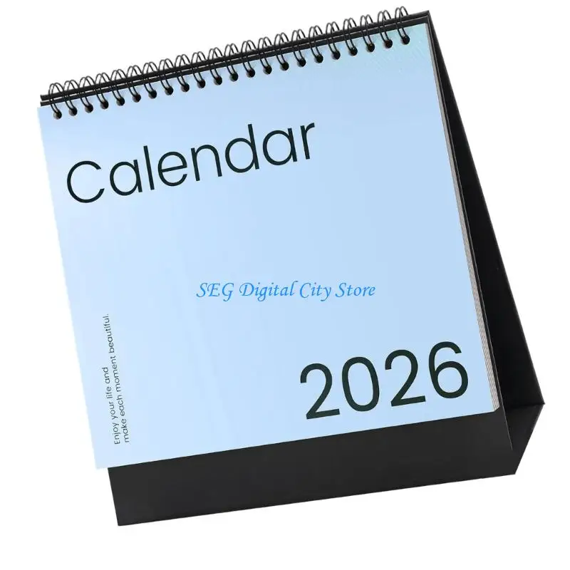 

U75B Настольный календарь на 2026 год на 12 месяцев с января по декабрь Календарь с двойной катушкой и переплетом