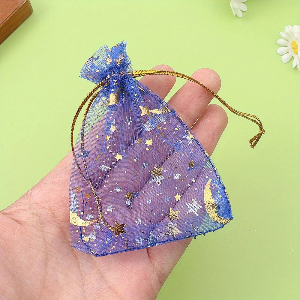 10/30/50pcs Multi-color Star and Moon Pattern Gift Packaging Bags, DIY Wallet Bags, Valentine's Day Gift Decoration Accessories