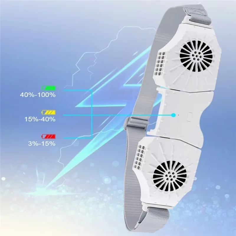ABBK-Ventilatore da cintura portatile,Ventilatore da cintura ricaricabile con clip con tecnologia di circolazione dell'aria, ideale per attività all'aperto e lavoro