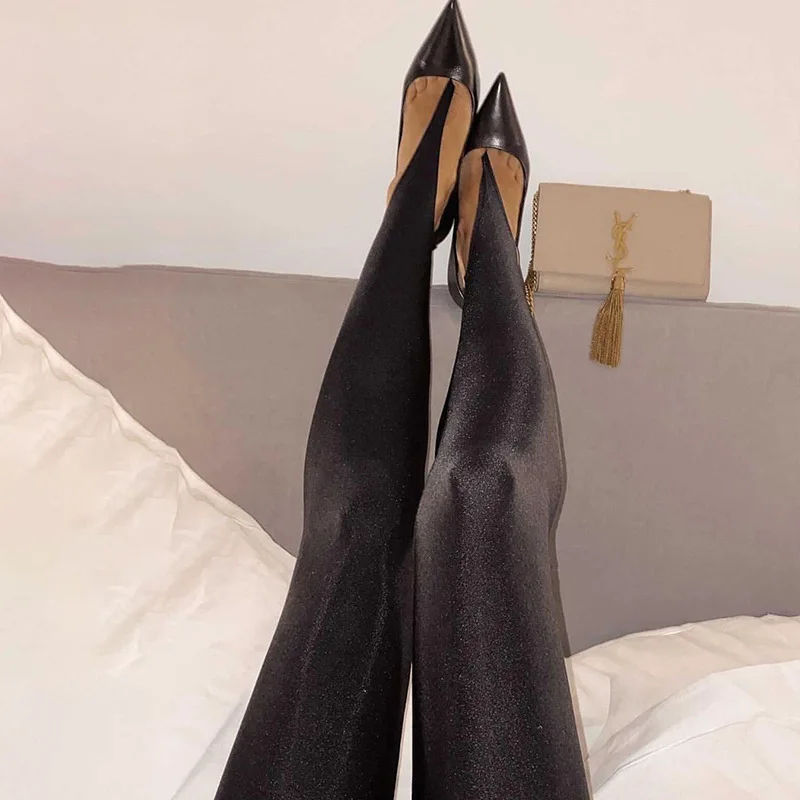 XIZOU Korean Fashion Winter Black High Waisted Skinny Y2K Women Pants Sexy Glitter Casual Club 2025 Leggings Pants Long
