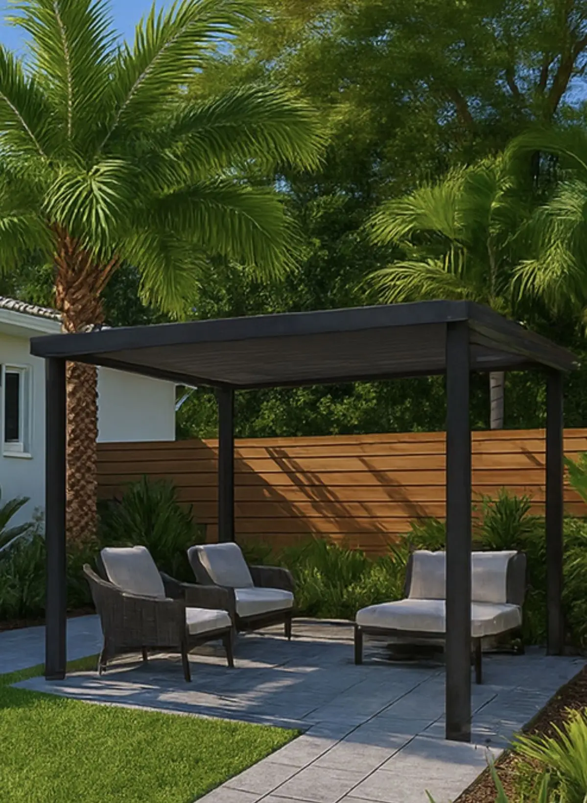 Customized Various Sizes Outdoor Aluminum Gazebo Suitable for Swimming Pool Sturdy Gazebo Hurricane Impact Resistant Pergola view 6