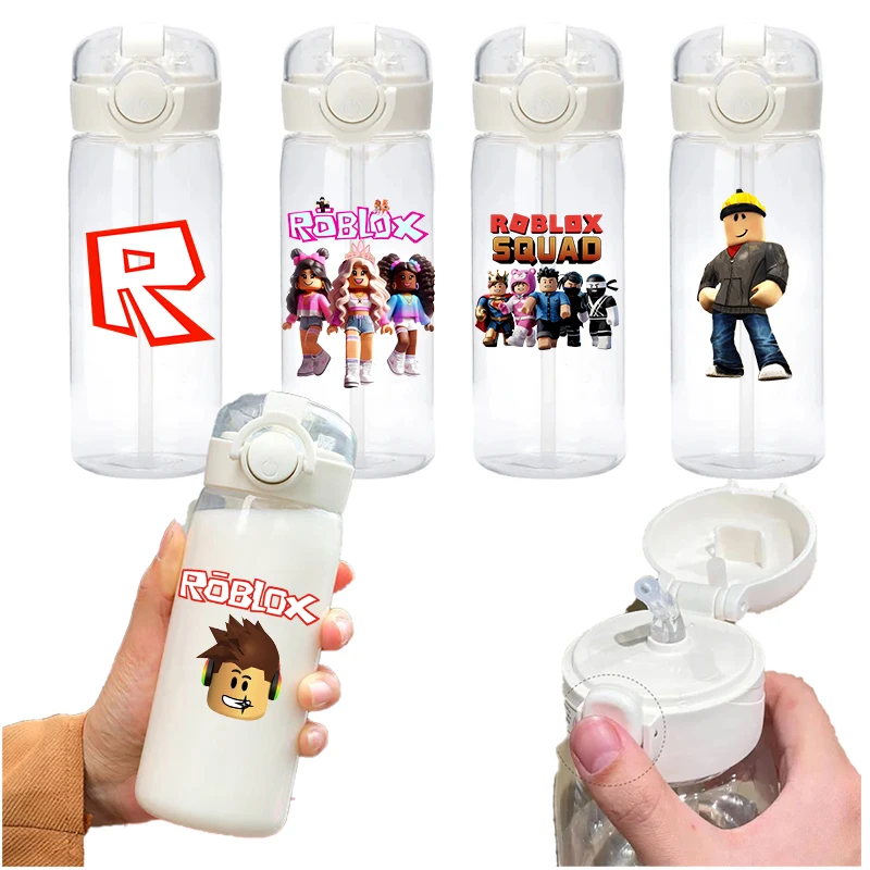 

Прозрачная спортивная бутылка для воды ROBLOX, 400 мл, для девочек и мальчиков, портативная, для спортзала, путешествий, прозрачная, герметичная, матовая, подарок, новинка