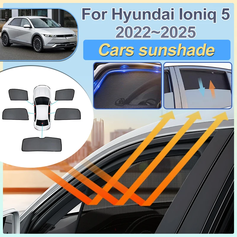 

Для Hyundai Ioniq 5 (2022-2025) — Солнцезащитный экран на лобовое стекло, сетчатый, с защитой от УФ-лучей, аксессуары для автомобиля